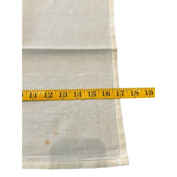 Vintage Linen Dinner Napkins Set of 6 Blue Flower Some Staining See Photos - Picture 5 of 6